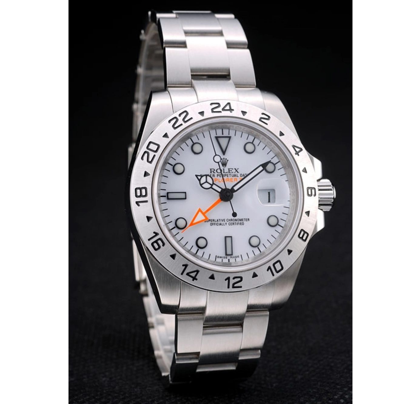 AAA Replica Watches White Dial Watch Stainless Steel Bezel Explorer Rolex 0702